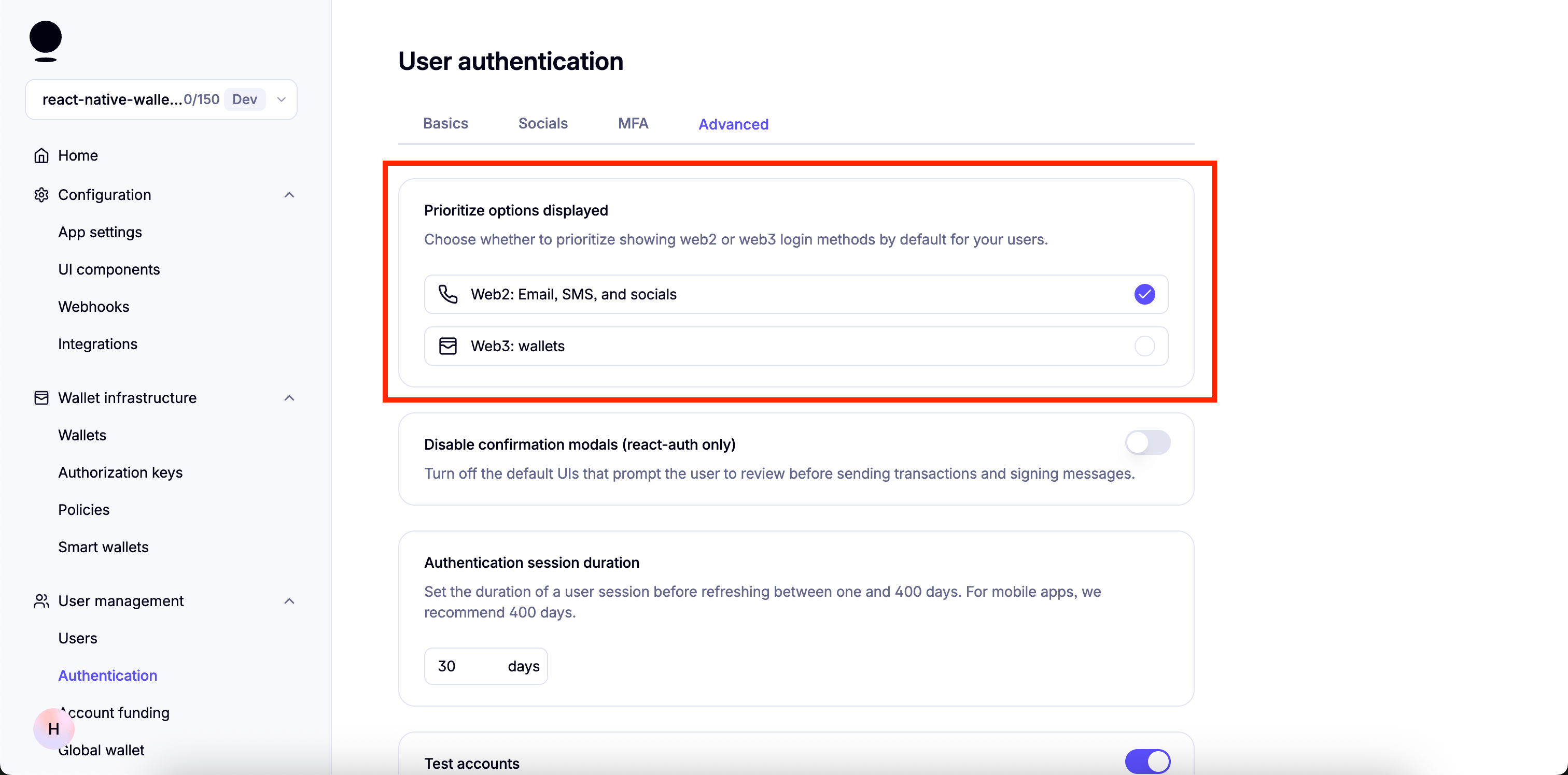 prioritize web2 methods