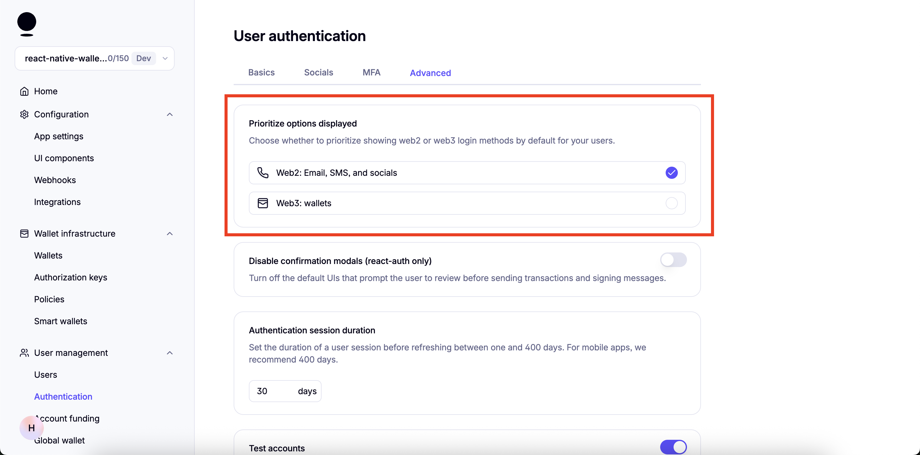 prioritize web2 methods